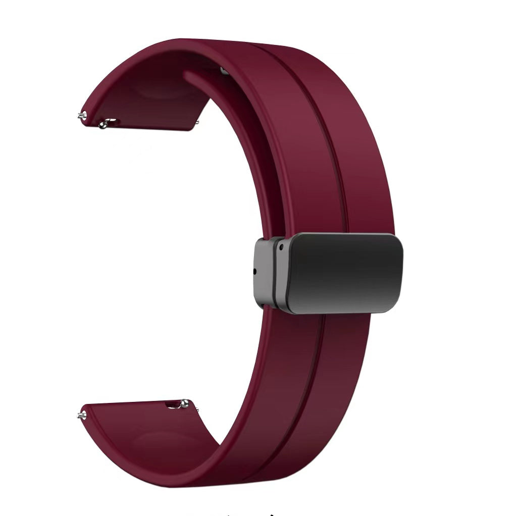 20mm Silikon Akıllı Saat Kordonu – Mürdüm