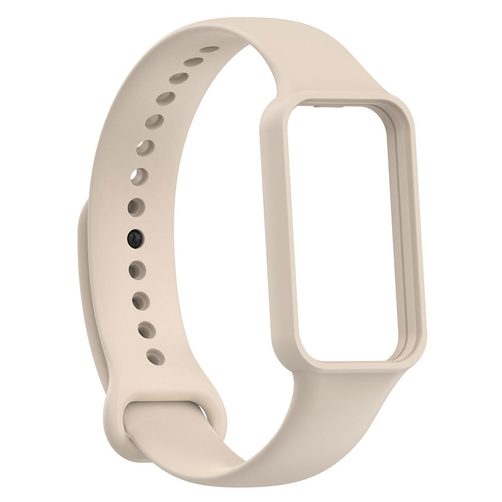 Xiaomi Redmi Smart Band 2 / Xiaomi Amazfit Band 7 Uyumlu Silikon Kordon – Krem