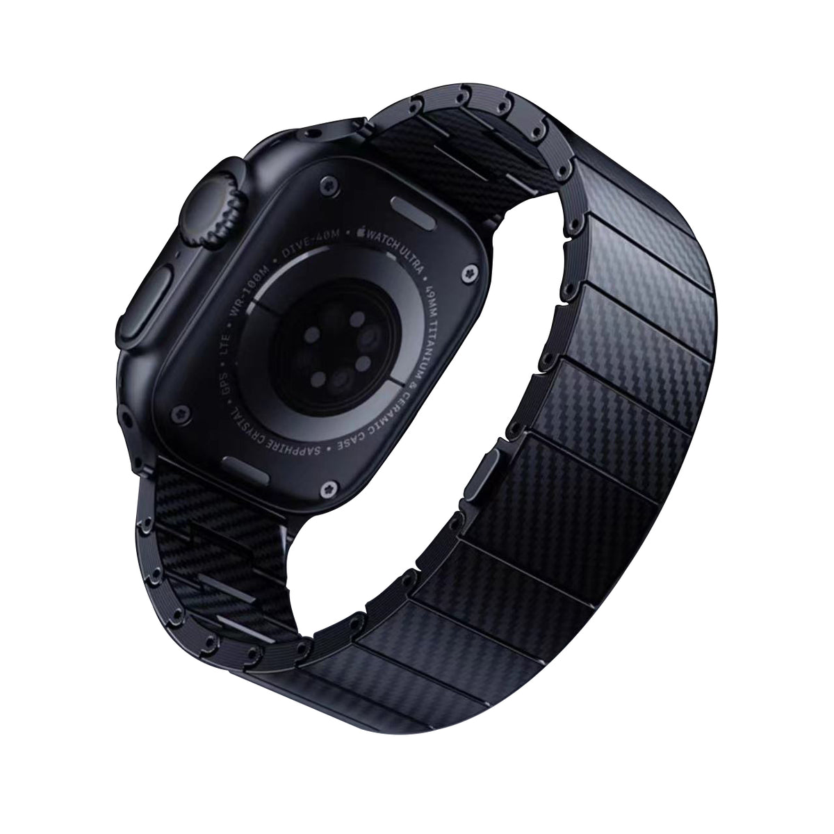 Apple Watch Uyumlu 600D Karbon Fiber Kordon – Siyah