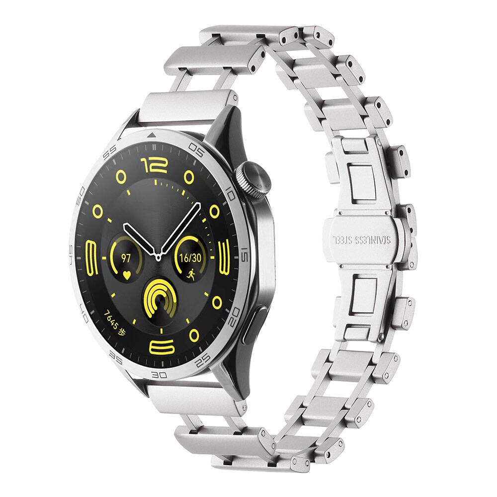 22mm Metal Akıllı Saat Kordonu – Gümüş