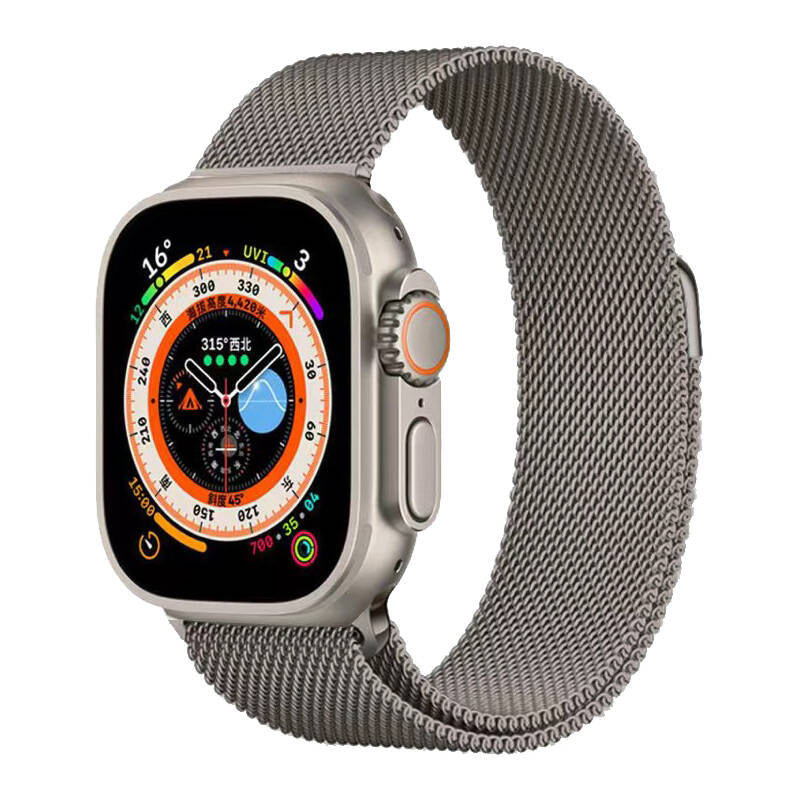 Apple Watch Uyumlu Metal Kordon – Gri
