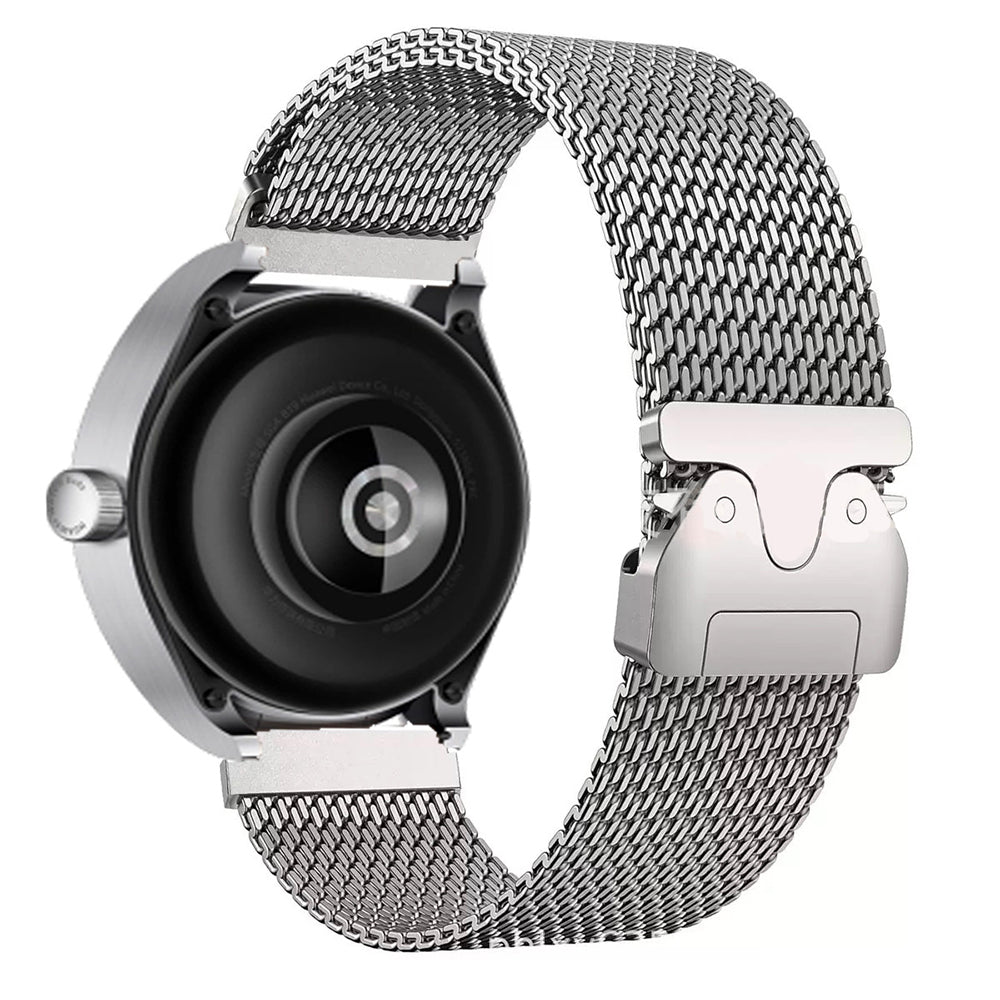 22mm Titanyum Hasır Akıllı Saat Kordonu – Titanyum-Gümüş