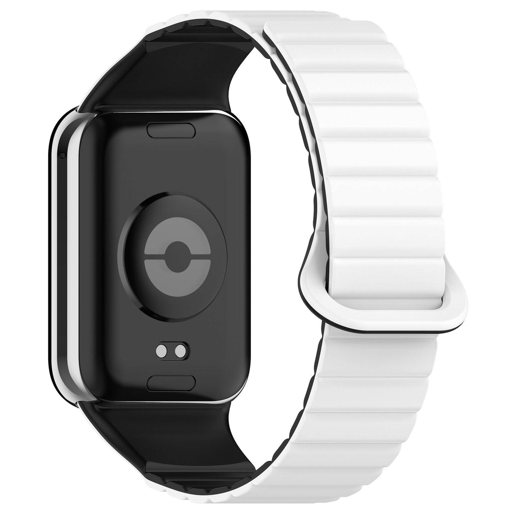 Xiaomi Mi Band 8 Pro / Xiaomi Redmi Watch 4 Uyumlu Silikon Kordon – Beyaz-Siyah