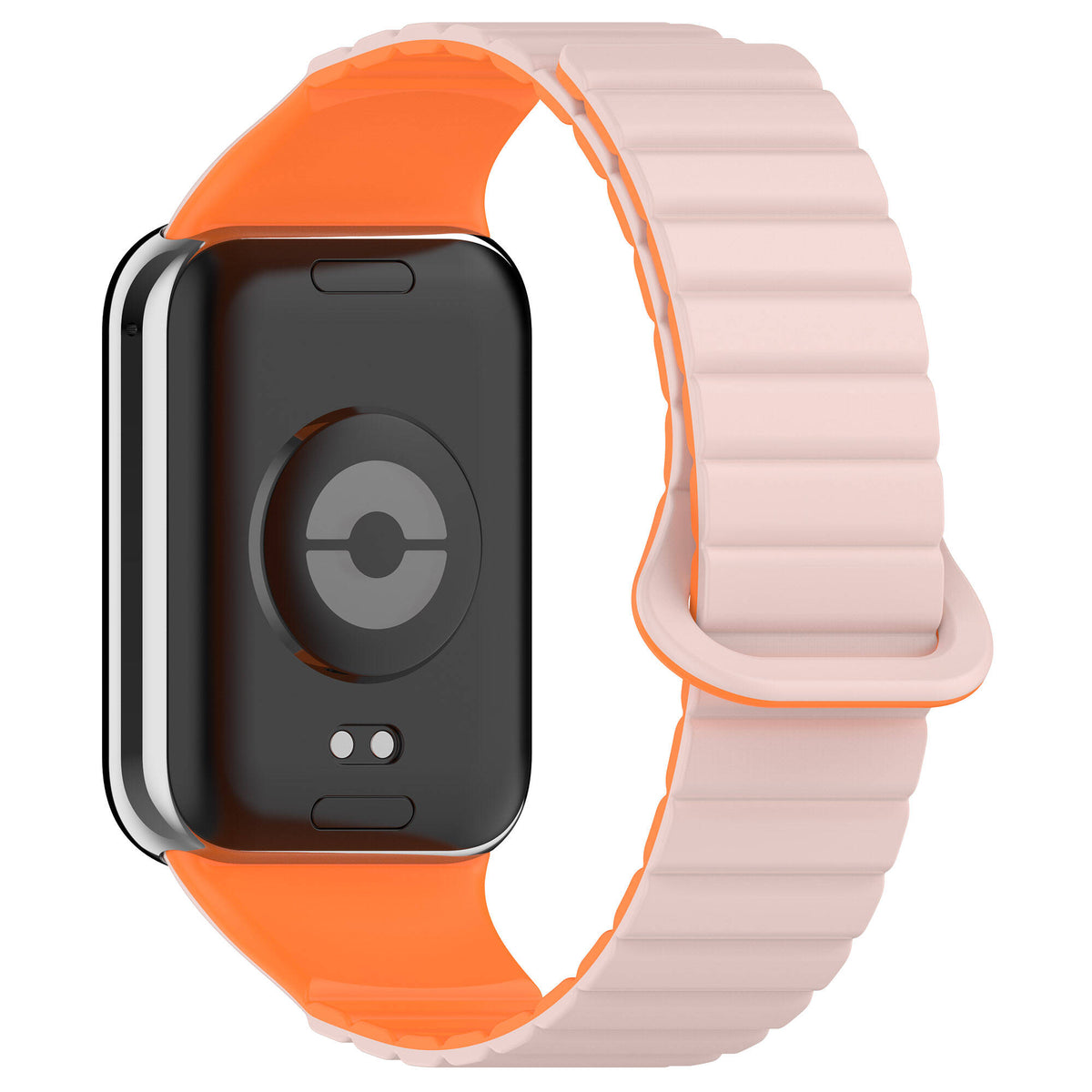 Xiaomi Mi Band 8 Pro / Xiaomi Redmi Watch 4 Uyumlu Silikon Kordon – Pembe-Turuncu