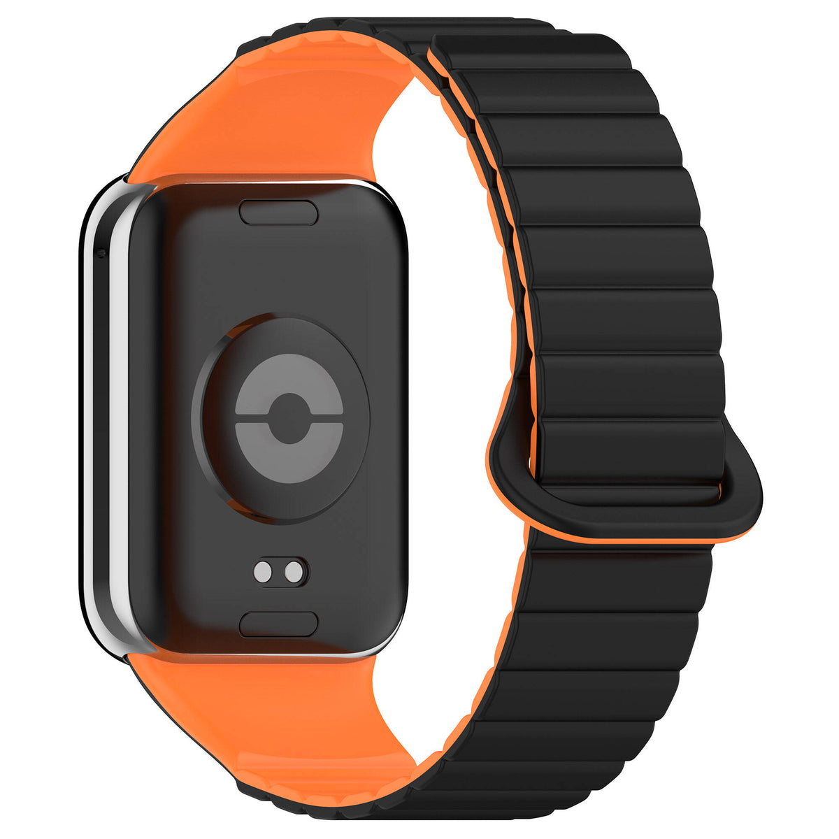 Xiaomi Mi Band 8 Pro / Xiaomi Redmi Watch 4 Uyumlu Silikon Kordon – Siyah-Turuncu
