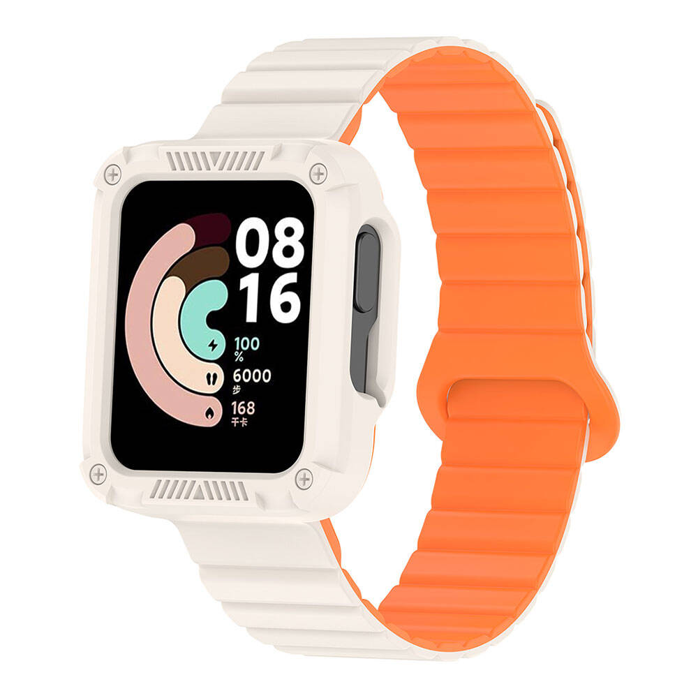 Xiaomi Redmi Watch 2 / Xiaomi Redmi Watch 1 Uyumlu Silikon Kordon – Starlight-Turuncu