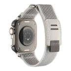 Apple Watch Uyumlu Hasır Kordon – Beyaz