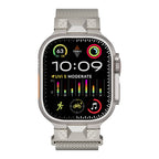 Apple Watch Uyumlu Metal Hasır Kordon – Gri