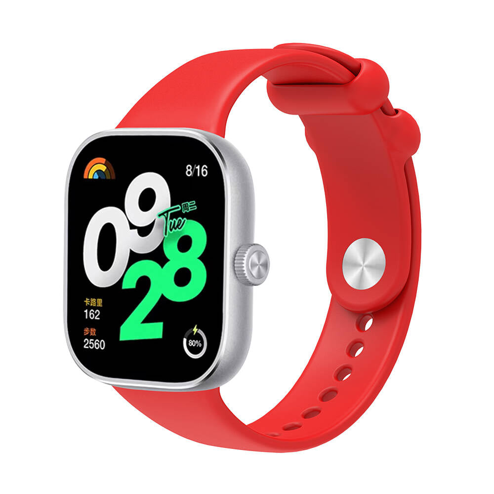 Mi Band 8 Pro / Xiaomi Redmi Watch 4 Uyumlu Silikon Kordon – Kırmızı
