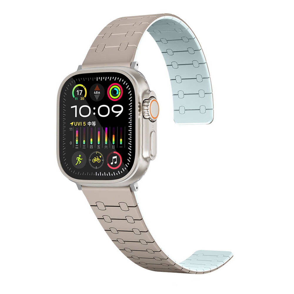 Apple Watch Uyumlu Çizgili Desenli Silikon Kordon