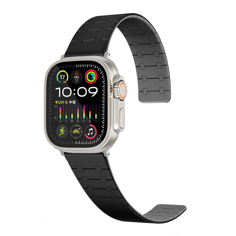 Apple Watch Uyumlu Çizgili Desenli Silikon Kordon