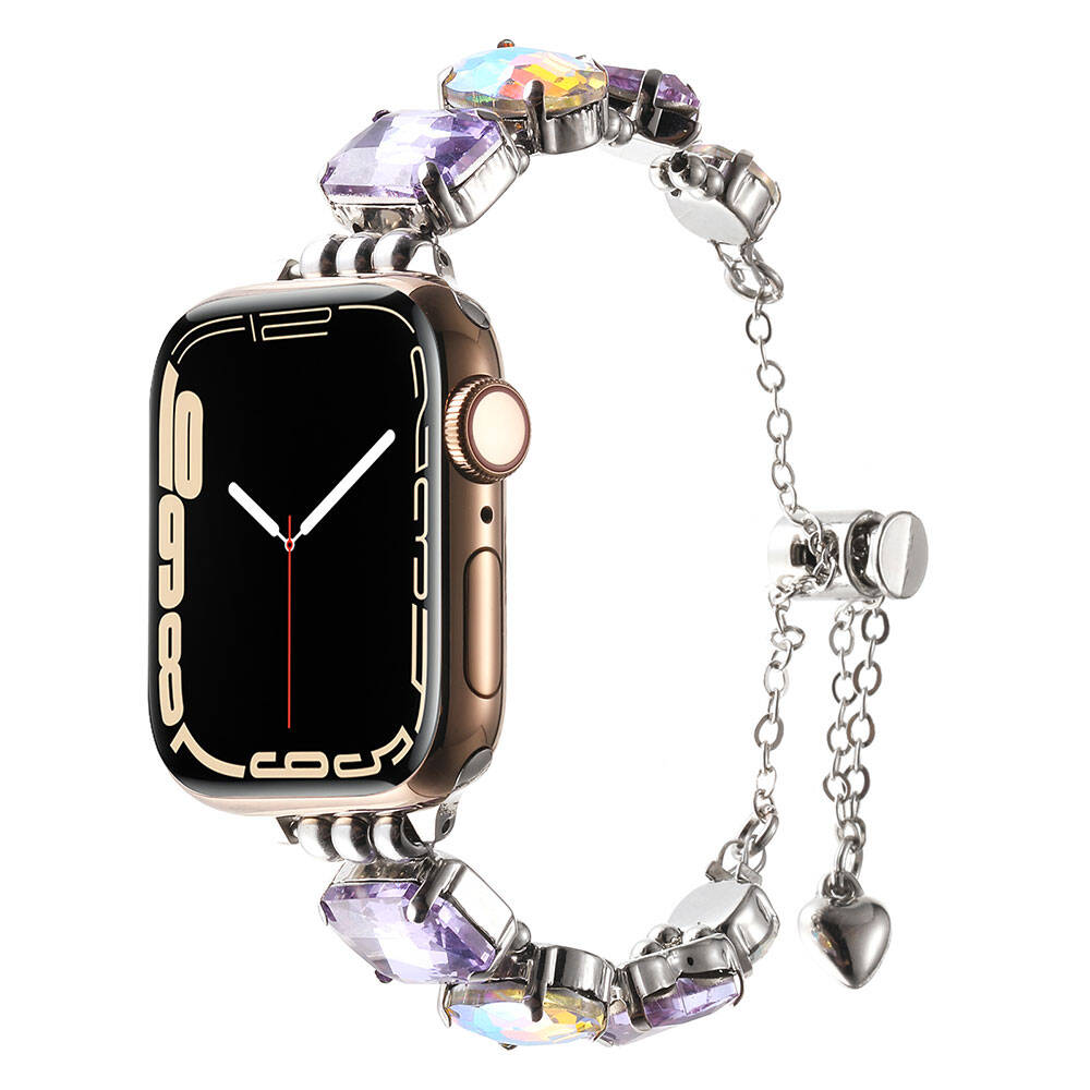 Apple Watch Uyumlu Renkli Taş Tasarımlı Kordon