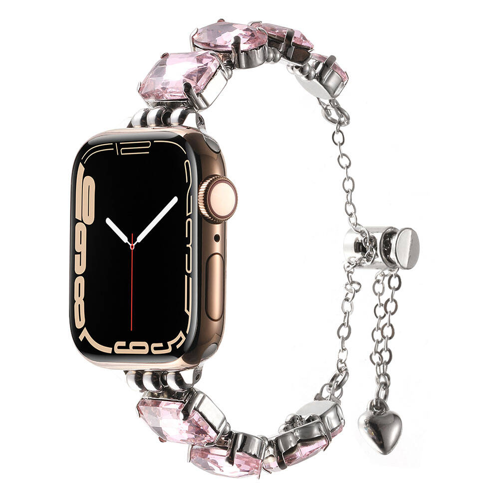 Apple Watch Uyumlu Renkli Taş Tasarımlı Kordon