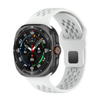 Galaxy Watch Ultra 47mm Uyumlu Delikli Tasarım Silikon Kordon – Beyaz