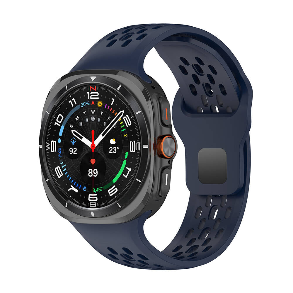 Galaxy Watch Ultra 47mm Uyumlu Delikli Tasarım Silikon Kordon