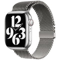 Apple Watch Uyumlu Metal Hasır Kordon – Gri