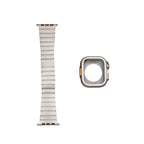 Apple Watch Uyumlu Sert Kasa Koruyuculu Metal Kordon – Starlight