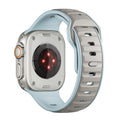 Apple Watch Uyumlu Silikon Kordon – Açık Mavi-Gri