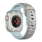 Apple Watch Uyumlu Silikon Kordon – Açık Mavi-Gri