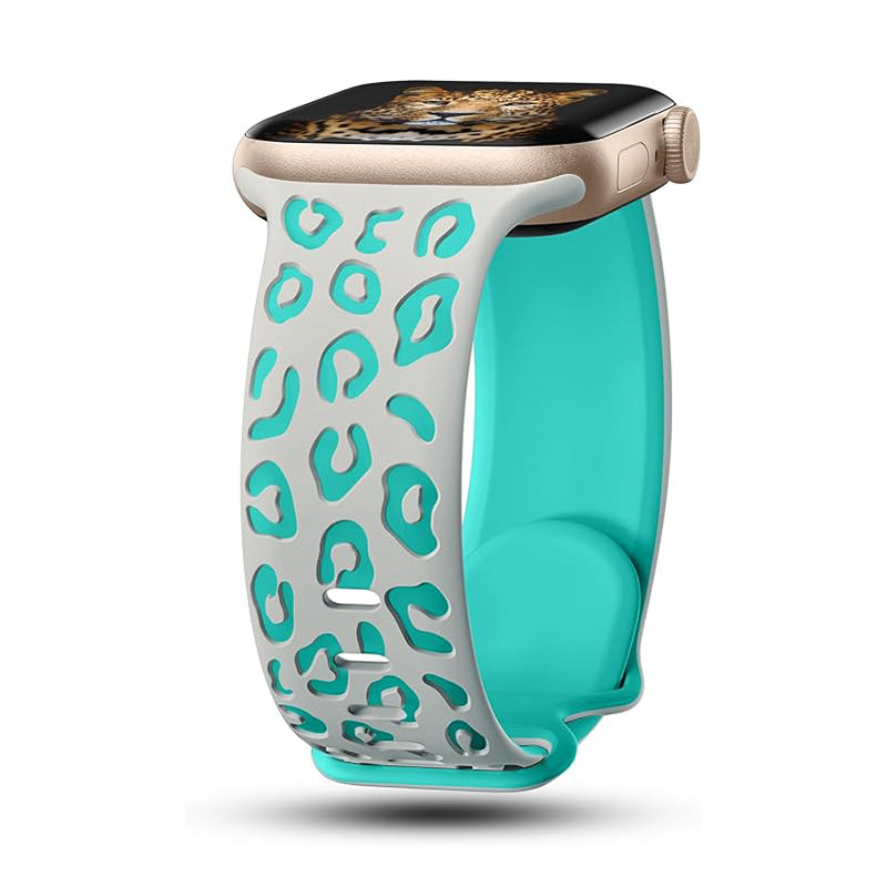 Apple Watch Uyumlu Silikon Kordon – Gri-Yeşil