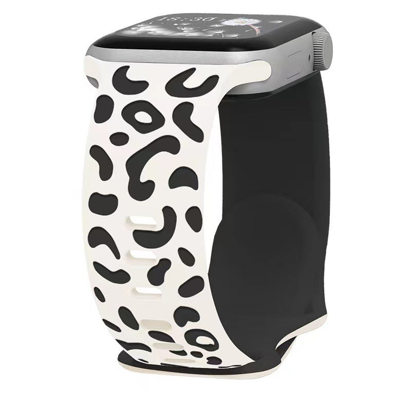 Apple Watch Uyumlu Silikon Kordon – Starlight-Siyah