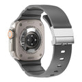 Apple Watch Uyumlu Metal Tokalı Silikon Kordon – Gri