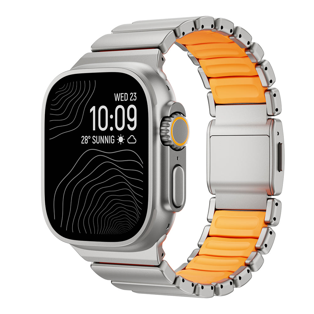 Apple Watch Uyumlu Titanyum Silikon Kordon