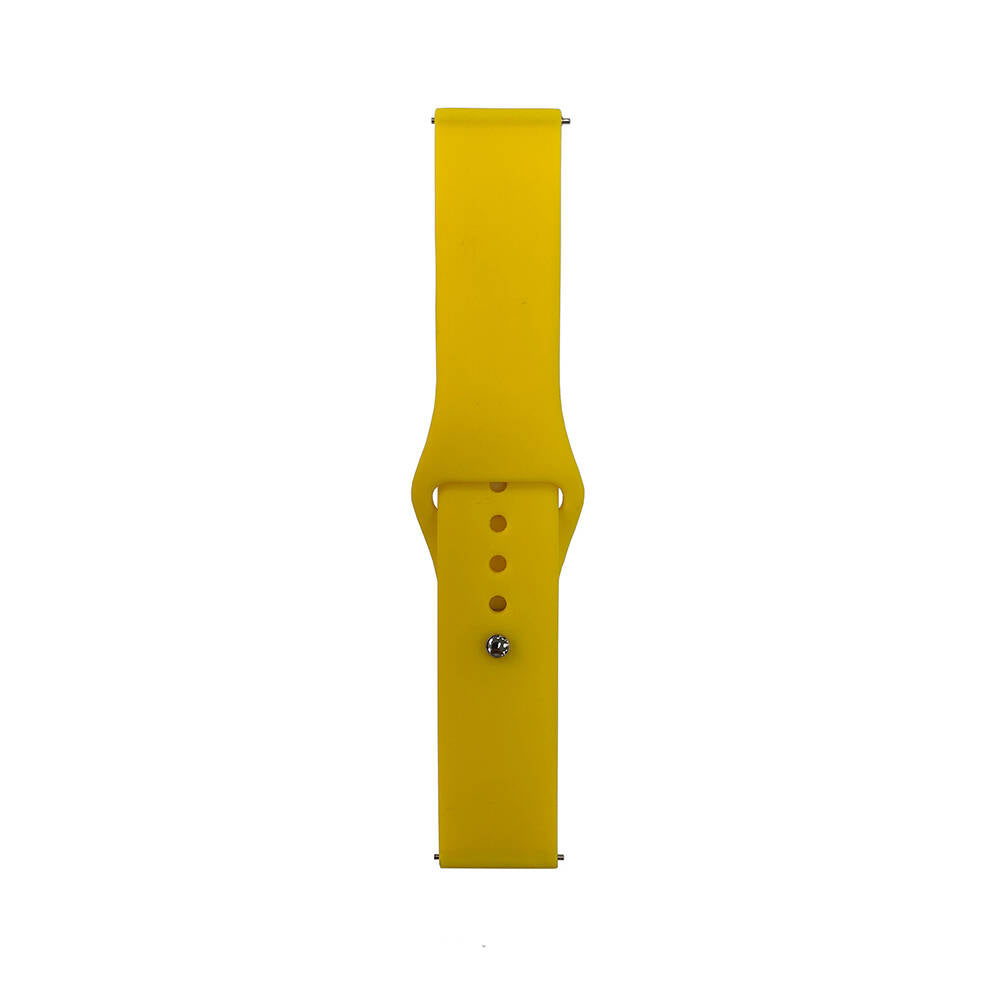 20mm Klasik Silikon Akıllı Saat Kordonu – Sarı