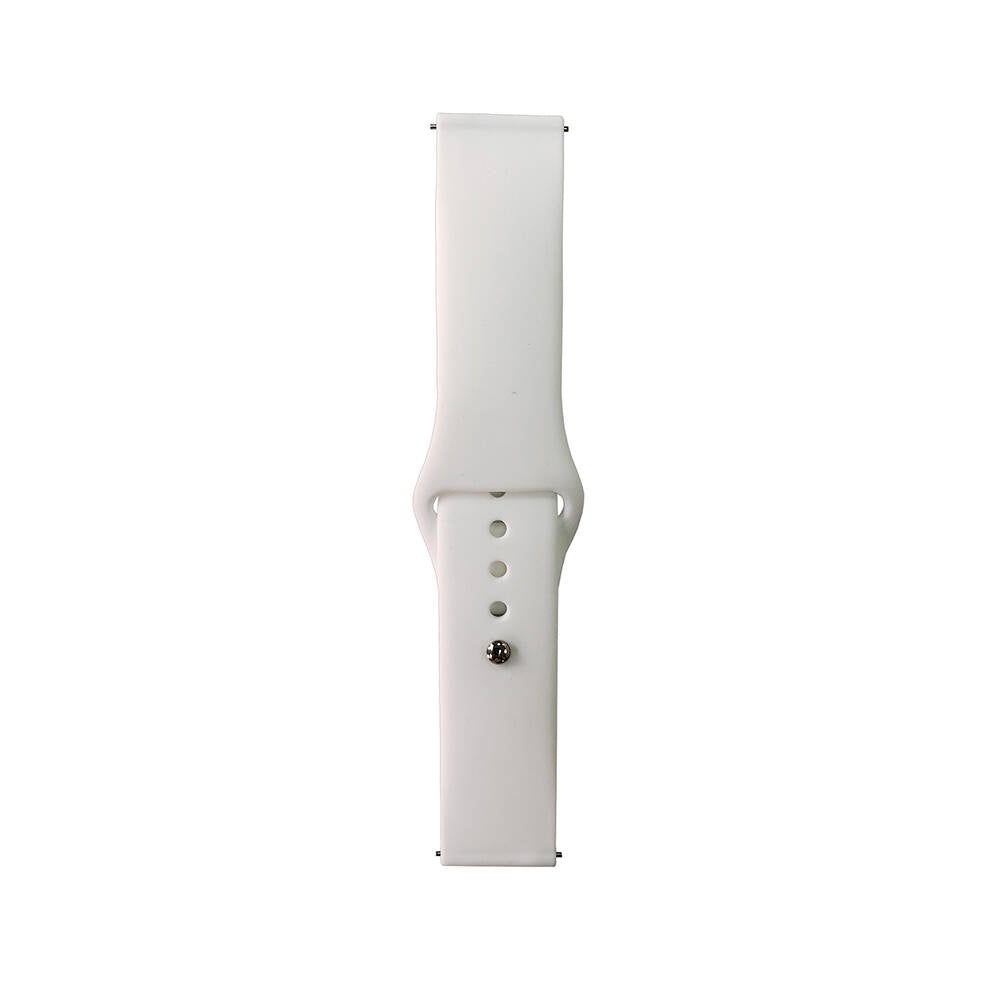 22mm Klasik Silikon Akıllı Saat Kordonu – Beyaz