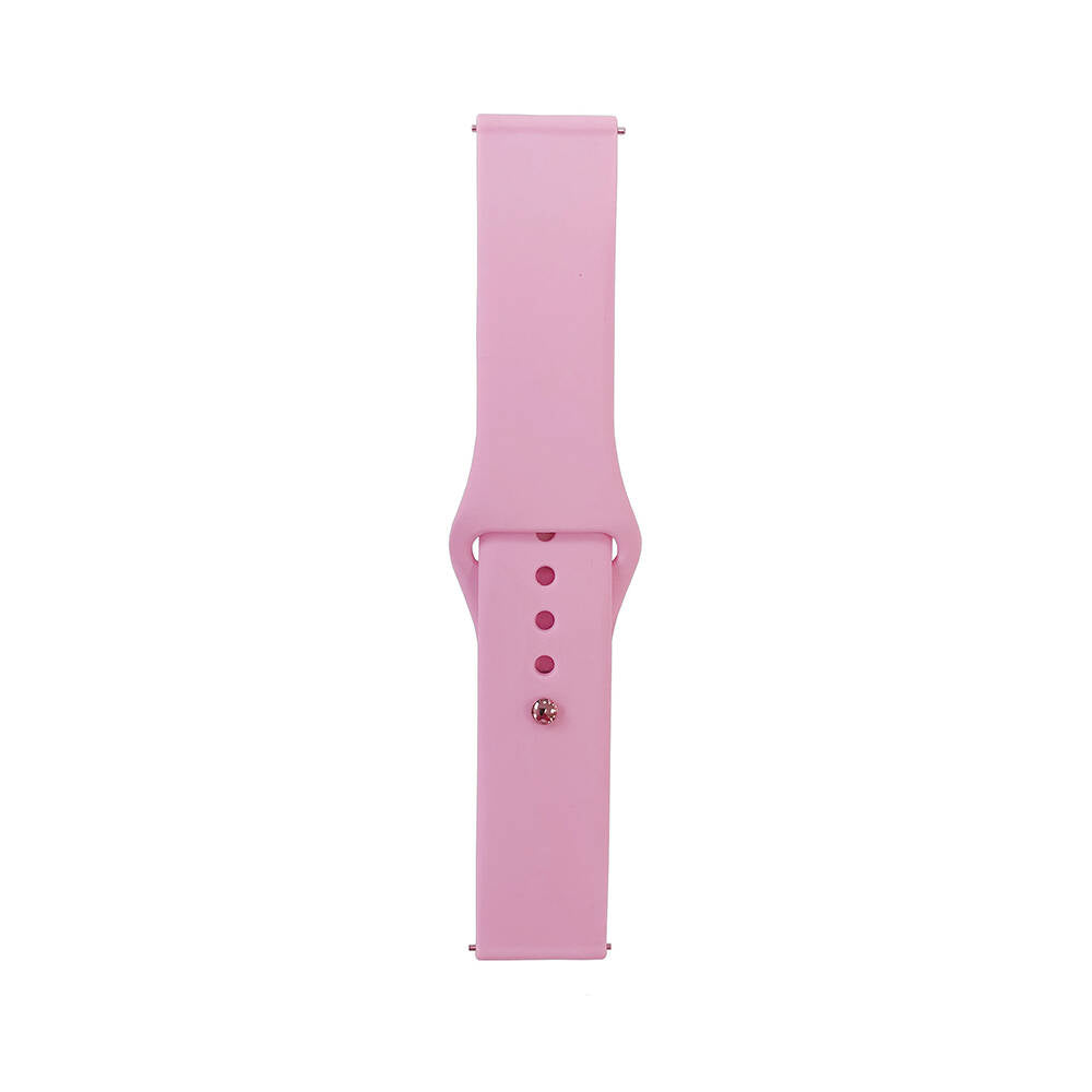 22mm Klasik Silikon Akıllı Saat Kordonu – Pembe