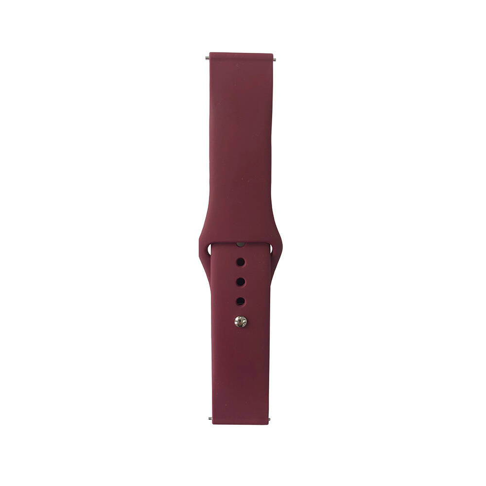 22mm Klasik Silikon Akıllı Saat Kordonu – Red Wine