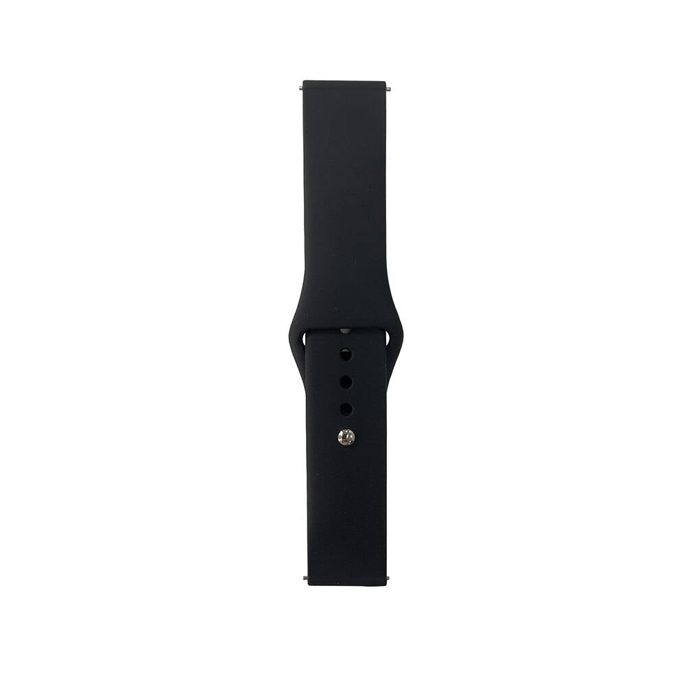 22mm Klasik Silikon Akıllı Saat Kordonu – Siyah