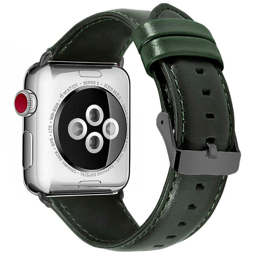 Apple Watch Uyumlu Lüks Deri Kordon