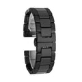 22mm Mat Seramik Metal Akıllı Saat Kordonu – Parlak Siyah