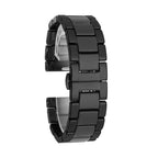 22mm Mat Seramik Metal Akıllı Saat Kordonu – Parlak Siyah