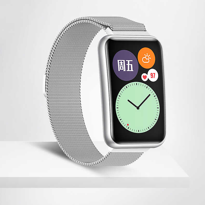 Huawei Watch Fit Uyumlu Metal Kordon Dönüştürücü Aparat – Gümüş