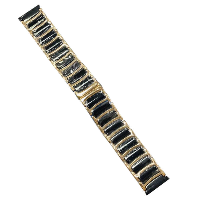 20mm Seramik Metal Akıllı Saat Kordonu – Siyah-Gold